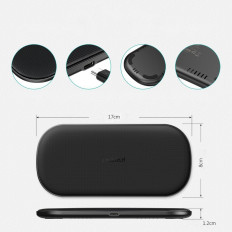 QI Wireless Charger for Telefon og AirPods 2in1 10W Black