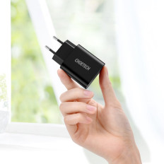 Hitro hitro polnjenje 3.0 18W 3A Omrežni polnilnik + USB 1M črni kabel