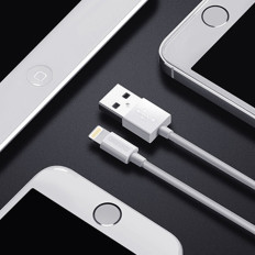 Kabel USB-kabel - strela MFI 1.8m Potrjena bela