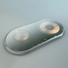 Belaidis įkroviklis qi 2in1 į išmanųjį telefoną Apple Žiūrėti su USB tipo C tipo balta