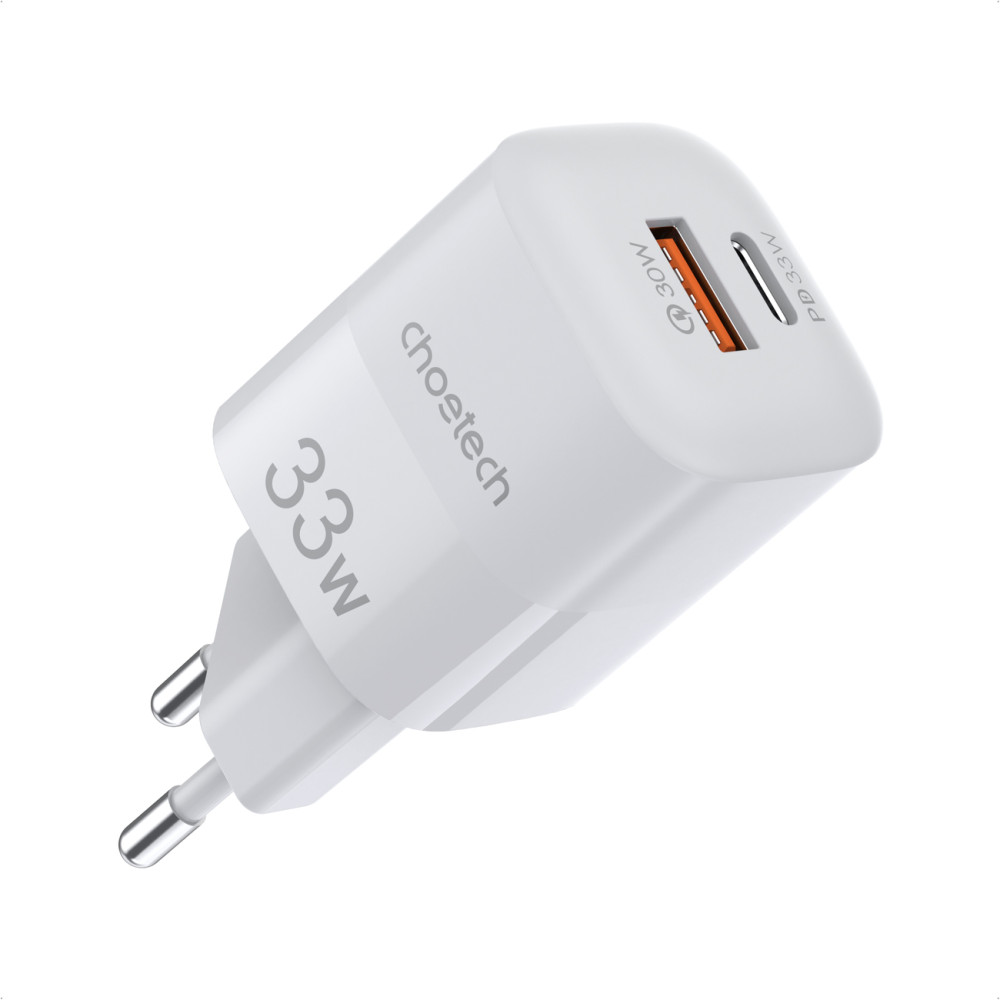 Ātra Aperica USB tīkla lādētājs C tipa PD QC 33W White