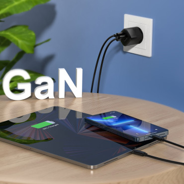 Carregador Apercha rápido USB Tipo C PD QC 33W Preto