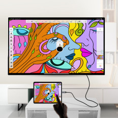 USB HUB Type C - HDMI 2.0 + HDMI 2M Grey Cable