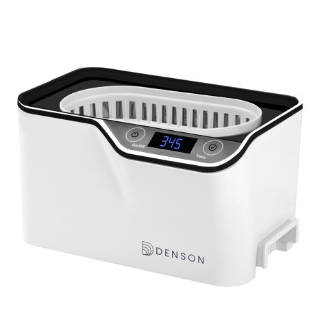 DENSON ACDS-100 ultrasone reiniger 0,6 L 50W wit — vooraanzicht
