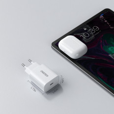 Carregador de rede USB Tipo c pd 20w branco