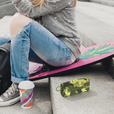 Ceļojuma bezvadu Bluetooth Speaker 5.3 Ūdensnecaurlaidīgs IPX7 10W Green Camouflage