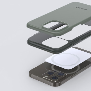 Caso para iPhone 13 Pro Max MFM Caso Anti-Drop Green