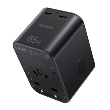 Ātrā ceļojuma lādētājs UK UK USA Aus 3xusb 30-65W melns