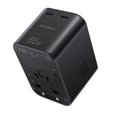 Fast Travel Charger UK UK USA AUS 3XUSB 30-65W zwart