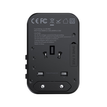 Ātrā ceļojuma lādētājs UK UK USA Aus 3xusb 30-65W melns