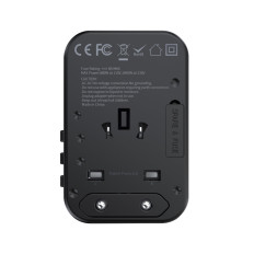 Ātrā ceļojuma lādētājs UK UK USA Aus 3xusb 30-65W melns