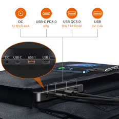 Solar Solar Charger vouwen 120w DC 3 XUSB zwart