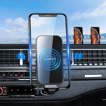 Indukčná nabíjačka s držiakom automobilov + magnetické čierne tipy