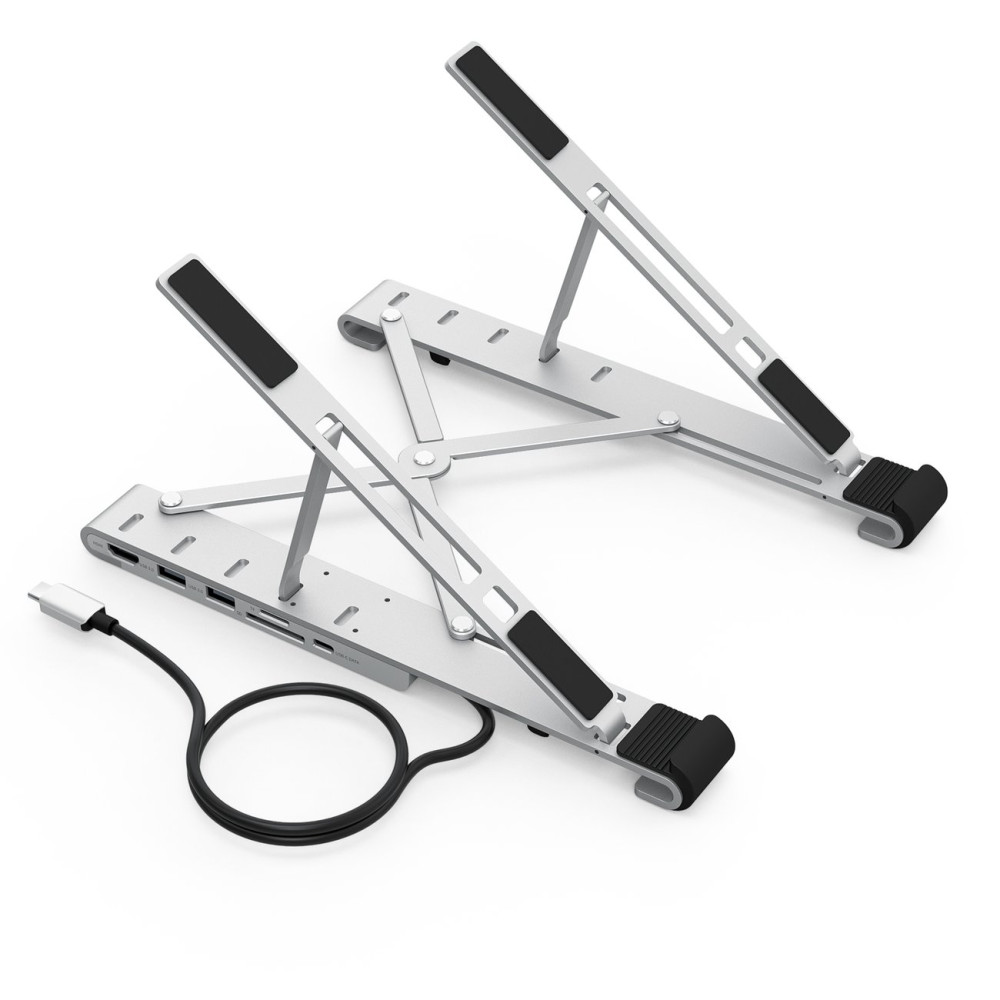 Stojanická stanica pre notebook PD USB-C HDMI 2xUSB-A 1xUSB-C 1XSD 1XTF čierna