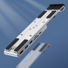 Stojanická stanica pre notebook PD USB-C HDMI 2xUSB-A 1xUSB-C 1XSD 1XTF čierna