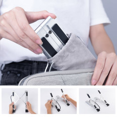 Stand stacija klēpjdatoru PD USB-C HDMI 2XUSB-A 1XUSB-C 1XSD 1XTF Melns