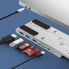 Stojanická stanica pre notebook PD USB-C HDMI 2xUSB-A 1xUSB-C 1XSD 1XTF čierna
