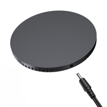 Carregador de cerâmica 10W + carregador da UE com cabo de alimentação preto