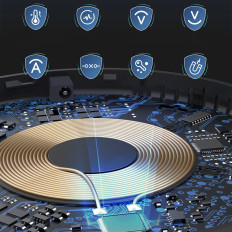 Φορτωτής κεραμικής 10W + φορτιστή της ΕΕ με μαύρο καλώδιο τροφοδοσίας