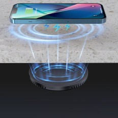 Chargeur de poterie 10W + chargeur UE avec câble d'alimentation noire