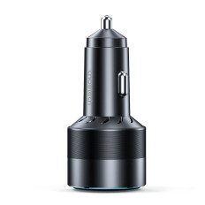Carregador de carro rápido 130W 2xUSB-C + USB-A Black