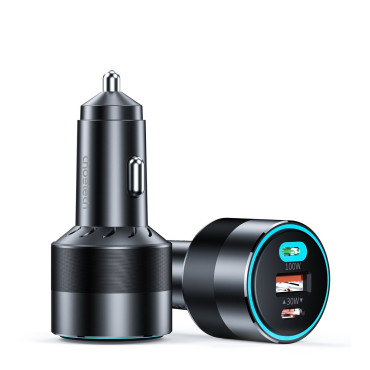 Carregador de carro rápido 130W 2xUSB-C + USB-A Black