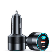 Carregador de carro rápido 130W 2xUSB-C + USB-A Black