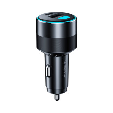 Φορτιστής γρήγορου αυτοκινήτου 130W 2XUSB-C + USB-A Μαύρο