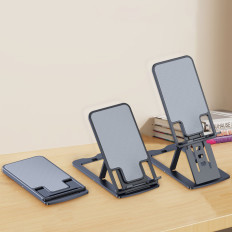 Suporte de dobramento no tablet cinzento de smartphone do telefone