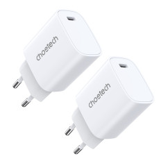 Cargador de red Q5004 20W PD para iPhone 12 13 Set 2pcs blanco