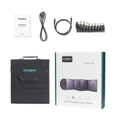 Solar Solar Charger 100W Összecsukható USB-C 2XUSB PD QC fekete