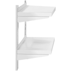 Scaffale da incasso a muro Doppia con acciaio regolabile 60 x 30 cm