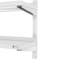 Wandversiegelung Catering-Regal Doppel mit einstellbarem Stahl 60 x 30 cm