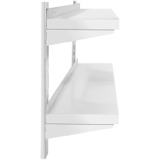 Sienas blīvēšanas ēdināšana Plaukts Double Double ar regulējamu tērauda 100 x 30 cm