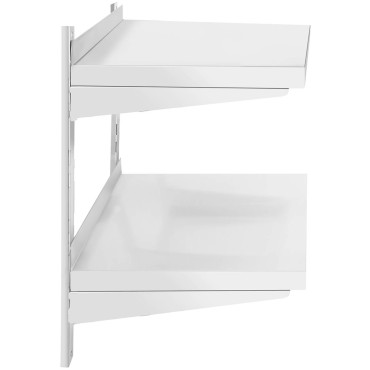 Catering muur ontbijt dubbel met verstelbaar staal 80 x 40 cm