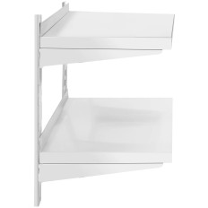 Catering muur ontbijt dubbel met verstelbaar staal 80 x 40 cm