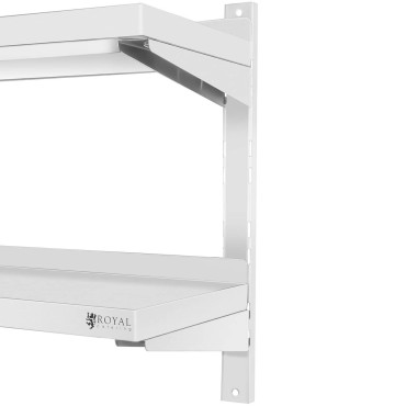 Catering muur ontbijt dubbel met verstelbaar staal 80 x 40 cm