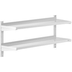 Wandversiegelung Catering-Regal Doppel-Doppel mit einstellbarem Stahl 120 x 40 cm
