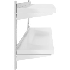 Veggforsegling Catering Hylle Dobbel Dobbel med justerbar Stål 120 x 40 cm