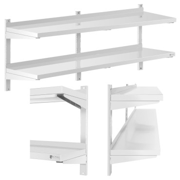 Cateringmur Shelpe Dubbelgravande dubbel med justerbart stål 150 x 40 cm