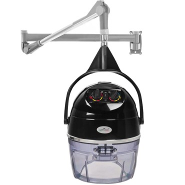 Secador de casco colgante Gabbiano dii-301w negro, dos velocidades — vista frontal