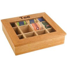 Caja de visualización para té de madera 30x28cm - Hendi 456514