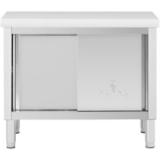 Gastronomijas tabula ar skapi ar durvīm līdz šķeldo tēraudu. 100 x 50 cm līdz 330 kg