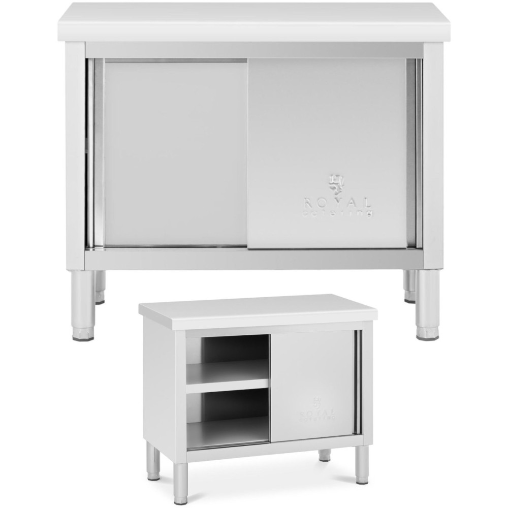 Gastronomijas tabula ar skapi ar atdzesētu tēraudu. 100 x 50 cm līdz 285 kg