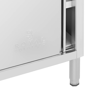 Tavolo gastronomico con armadio con acciaio a porta-refrigerato. 100 x 50 cm a 285 kg