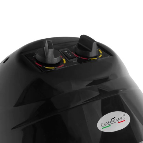 Gabbiano hanging dryer dii-301w two speeds black — close-up of the controls