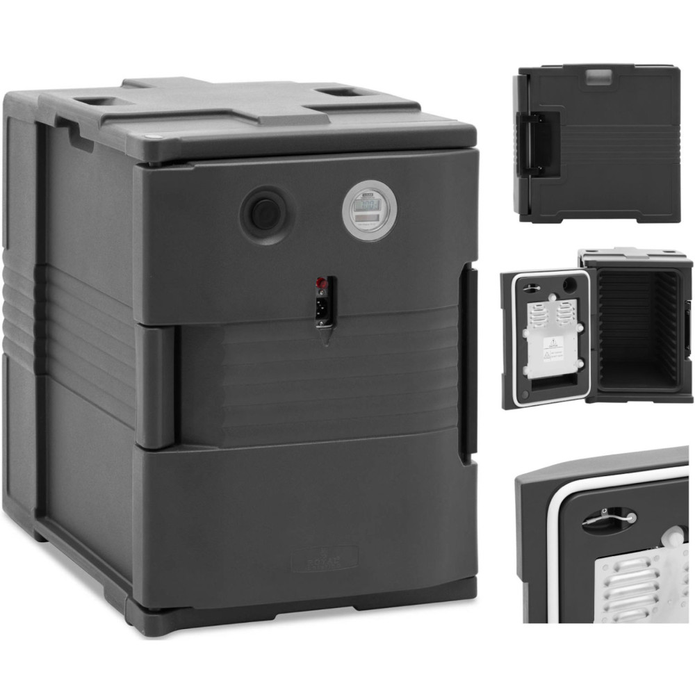Recipiente de isolamento térmico térmico com aquecedor elétrico para recipientes GN 1/1