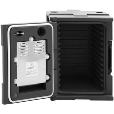Recipiente de isolamento térmico térmico com aquecedor elétrico para recipientes GN 1/1