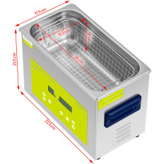 Pesumasin ultraheli vannis LED puhastusvahend 4,5 L 120 W