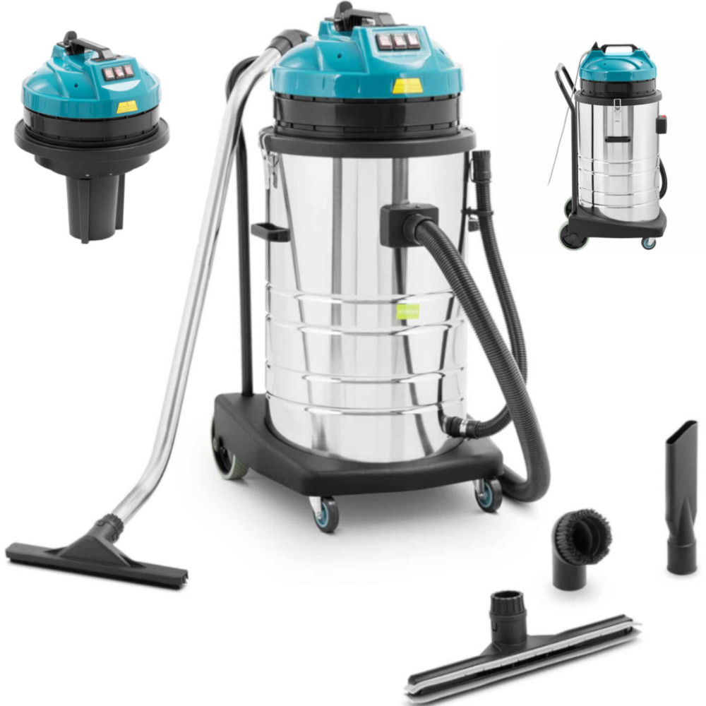 Industrial vacuum cleaner for dry cleaning and wet 3000 w 80 l